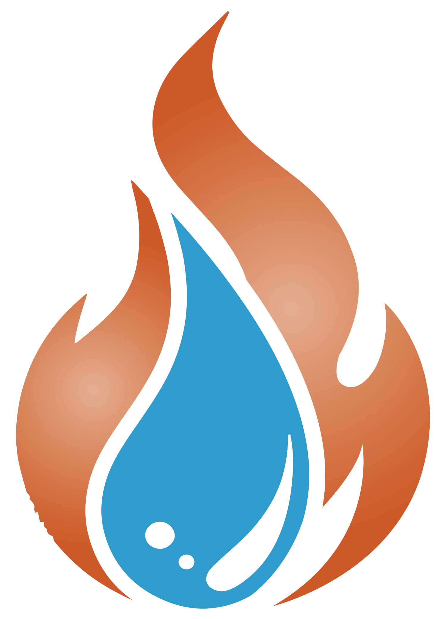 Image de goutte d'eau et de feu du plombier et électricien BS